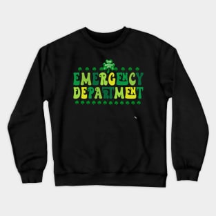 Emergency Department Emergency Room Nurse St Patrick's Day Crewneck Sweatshirt